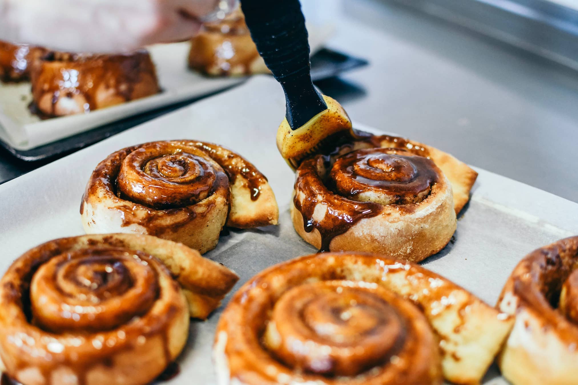Maple & Coffee Glazed Cinnamon Roll