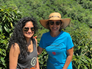 Alisha Esmail, Founder of Road Coffee with Ceci Genis, Producer at the Farmer's Project Zalmari Coffee Estate, the first Women Care Certified coffee farm in the world