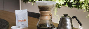 Road Coffee Chemex Brew, best coffee canada, free shipping, paper filters, chemex or v60, reusable coffee filters. how to brew pourover coffee, grinder size chemex, water to coffee ratio chemex or v60, guatemala, costa rica is the best coffee pourover  