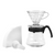 Hario V60 Craft Coffee Maker V60 Pourover Kit with Hario V60-02 Clear Coffee Dripper, Hario V60-02 Diner Coffee Server, 40-pack of white V60-02 filters, and measuring spoon