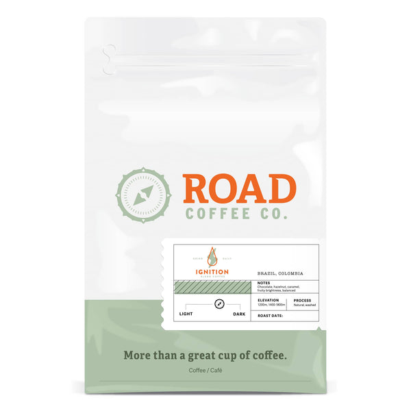 2lb bag of Medium roast Ignition Blend Road Coffee