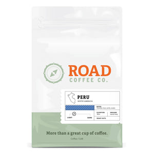 Light to medium roast Peru Road Coffee