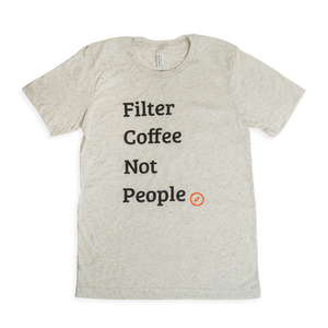 Filter Coffee Not People T-Shirt in Heather Cream by Road Coffee