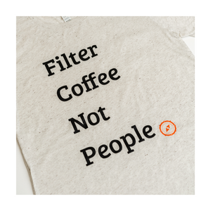 Filter Coffee Not People T-Shirt in Heather Cream by Road Coffee